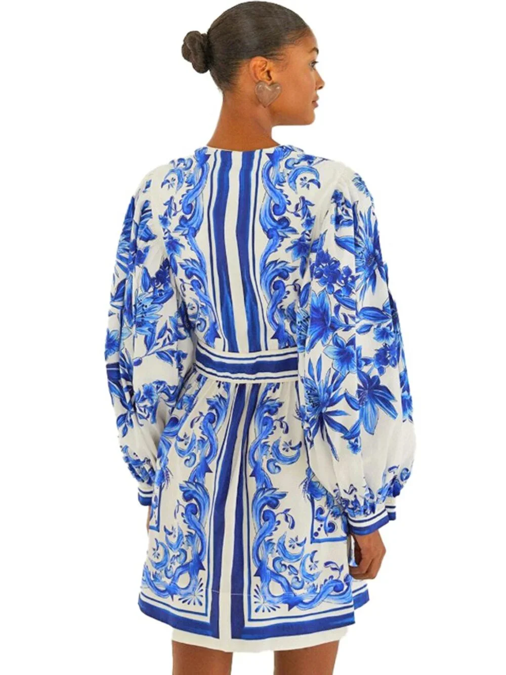 Farm Rio Off-White Garden Tiles Mini Dress - Picture 2 of 16